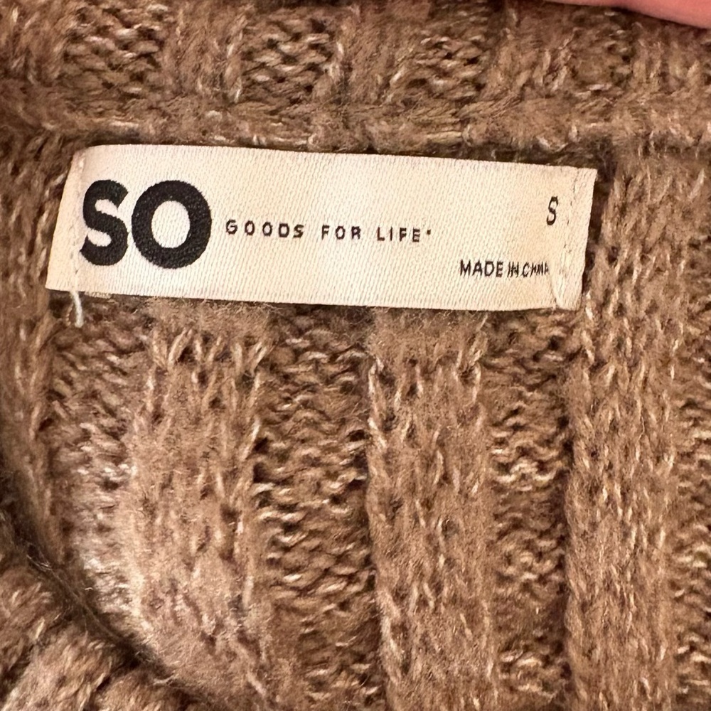 SO Long Sleeve Crew Neck Comfy Brown &Striped Sweaters Set Juniors Women Sz S-M - Picture 15 of 17